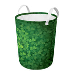 Irish Clover St. Patrick's Day Print Round Laundry Basket