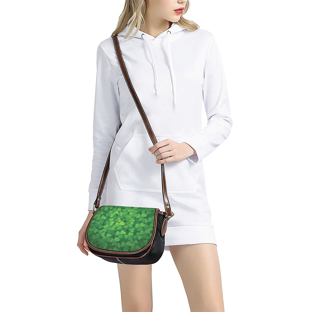 Irish Clover St. Patrick's Day Print Saddle Bag