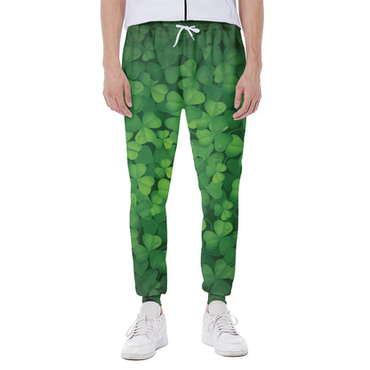 Irish Clover St. Patrick's Day Print Scuba Joggers