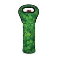 Irish Clover St. Patrick's Day Print Single Neoprene Wine Tote