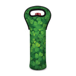 Irish Clover St. Patrick's Day Print Single Neoprene Wine Tote