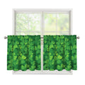 Irish Clover St. Patrick's Day Print Tier Curtains