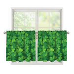 Irish Clover St. Patrick's Day Print Tier Curtains
