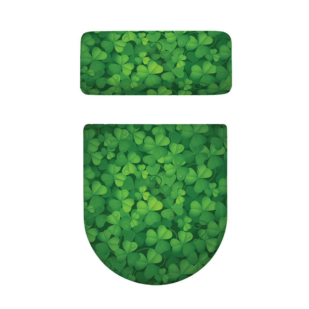 Irish Clover St. Patrick's Day Print Toilet Lid And Tank Cover Set