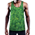 Irish Clover St. Patrick's Day Print Men's Workout Tank Top