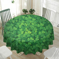 Irish Clover St. Patrick's Day Print Waterproof Round Tablecloth