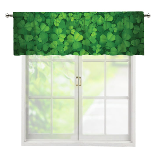 Irish Clover St. Patrick's Day Print Window Valance