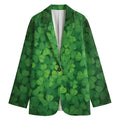 Irish Clover St. Patrick's Day Print Women's Blazer