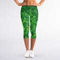 Irish Clover St. Patrick's Day Print Women's Capri Leggings
