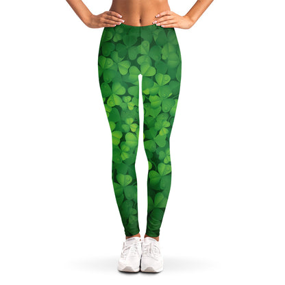 Irish Clover St. Patrick's Day Print Women's Leggings