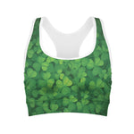 Irish Clover St. Patrick's Day Print Women's Sports Bra