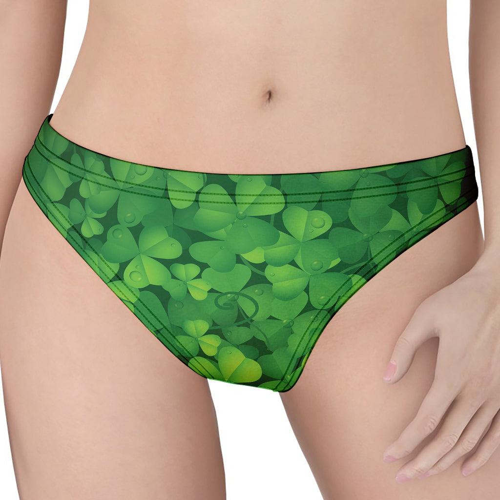 Irish Clover St. Patrick's Day Print Women's Thong