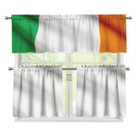 Irish Flag Print 3 Piece Kitchen Curtains