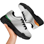 Irish Flag Print Black Chunky Shoes