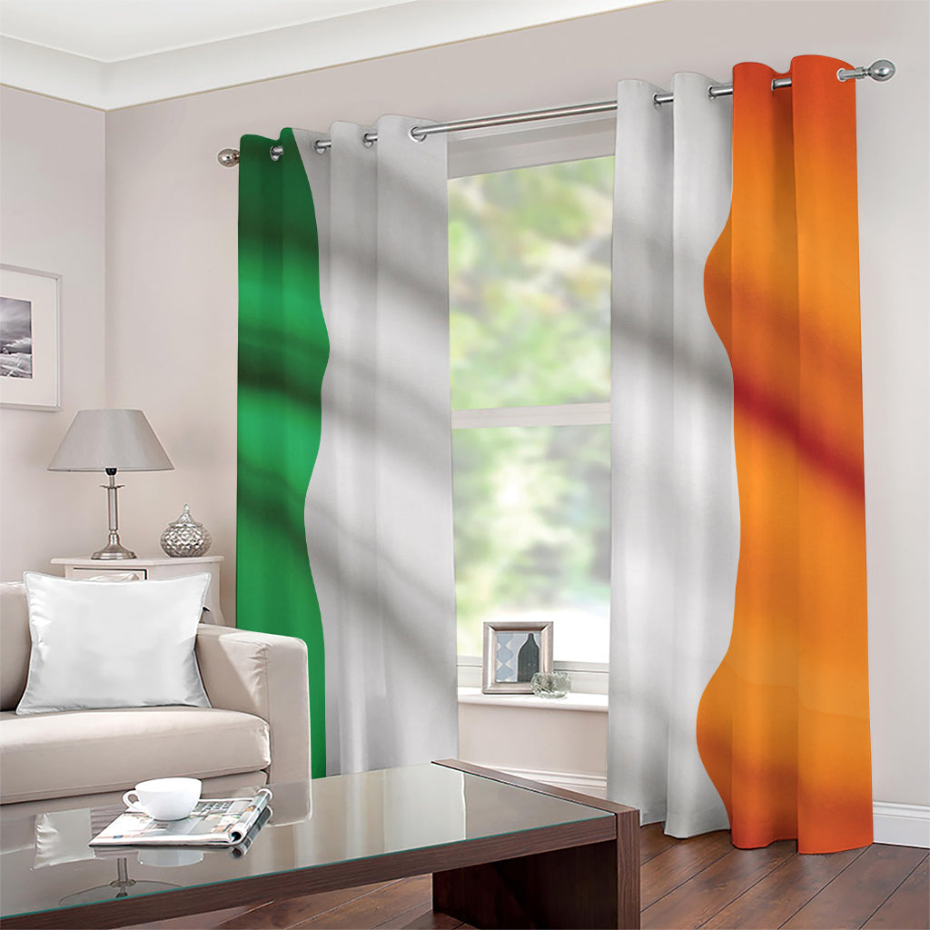 Irish Flag Print Blackout Grommet Curtains