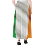 Irish Flag Print Chiffon Maxi Skirt
