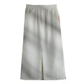 Irish Flag Print Cotton Front Slit Maxi Skirt