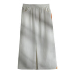 Irish Flag Print Cotton Front Slit Maxi Skirt