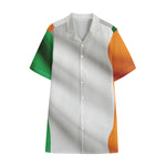 Irish Flag Print Cotton Hawaiian Shirt
