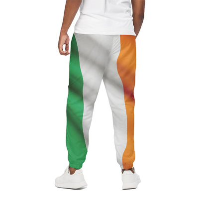 Irish Flag Print Cotton Pants