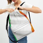 Irish Flag Print Drawstring Backpack
