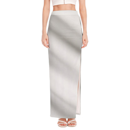 Irish Flag Print High Slit Maxi Skirt