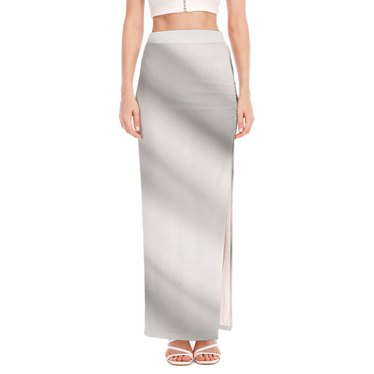 Irish Flag Print High Slit Maxi Skirt