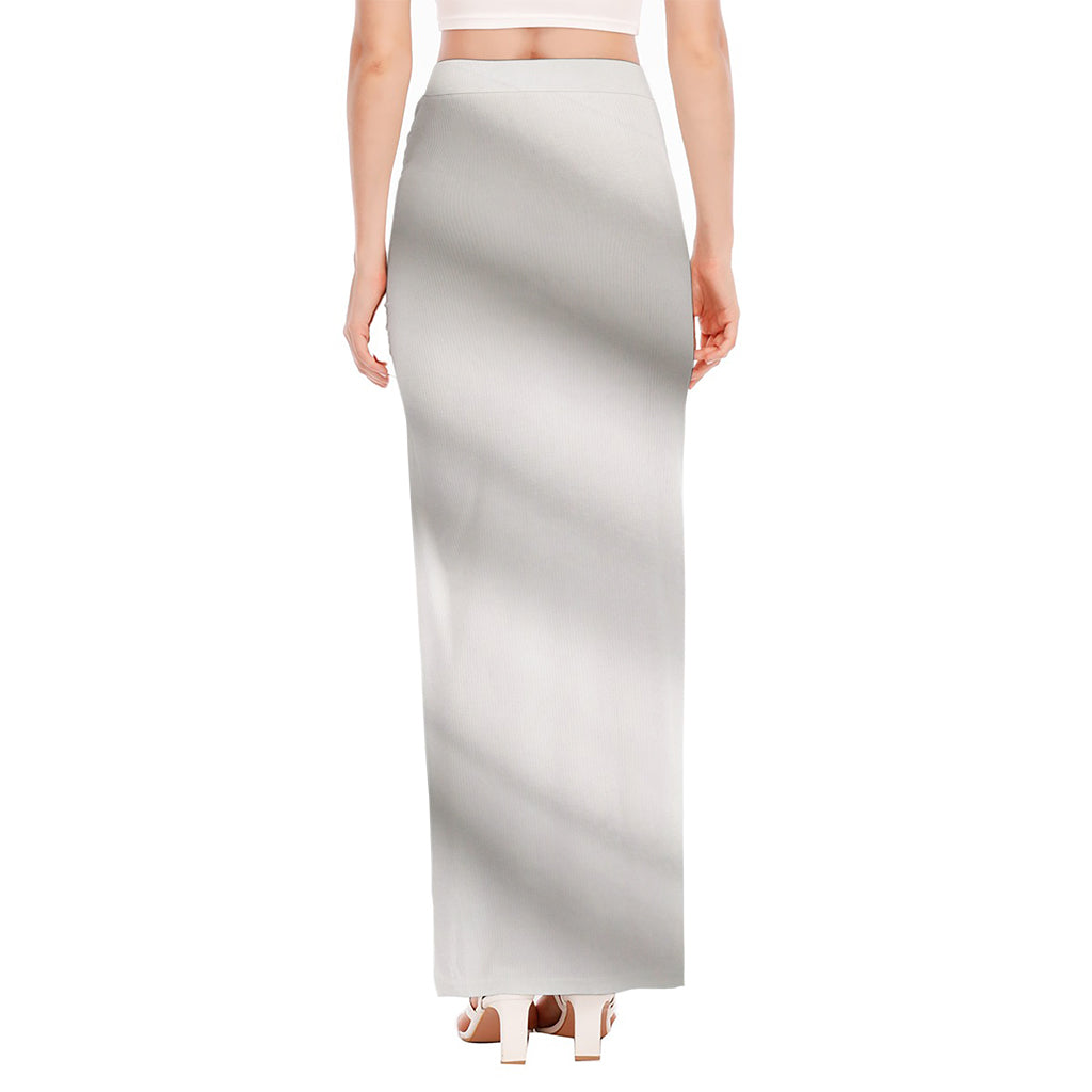 Irish Flag Print High Slit Maxi Skirt