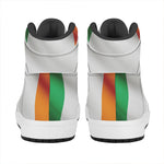 Irish Flag Print High Top Leather Sneakers