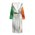 Irish Flag Print Hooded Bathrobe