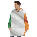 Irish Flag Print Hoodie Blanket