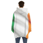 Irish Flag Print Hoodie Blanket