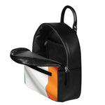 Irish Flag Print Leather Backpack