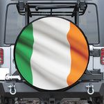 Irish Flag Print Leather Spare Tire Cover