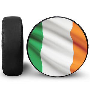 Irish Flag Print Leather Spare Tire Cover