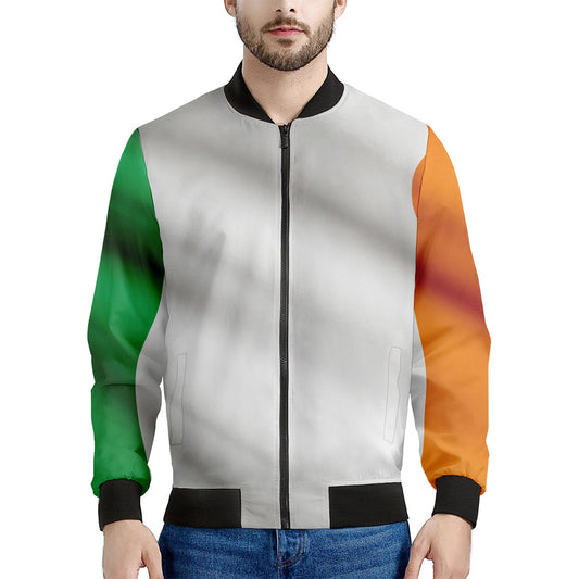 Irish Flag Print Men's Bomber Jacket