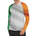 Irish Flag Print Men's Long Sleeve Rash Guard