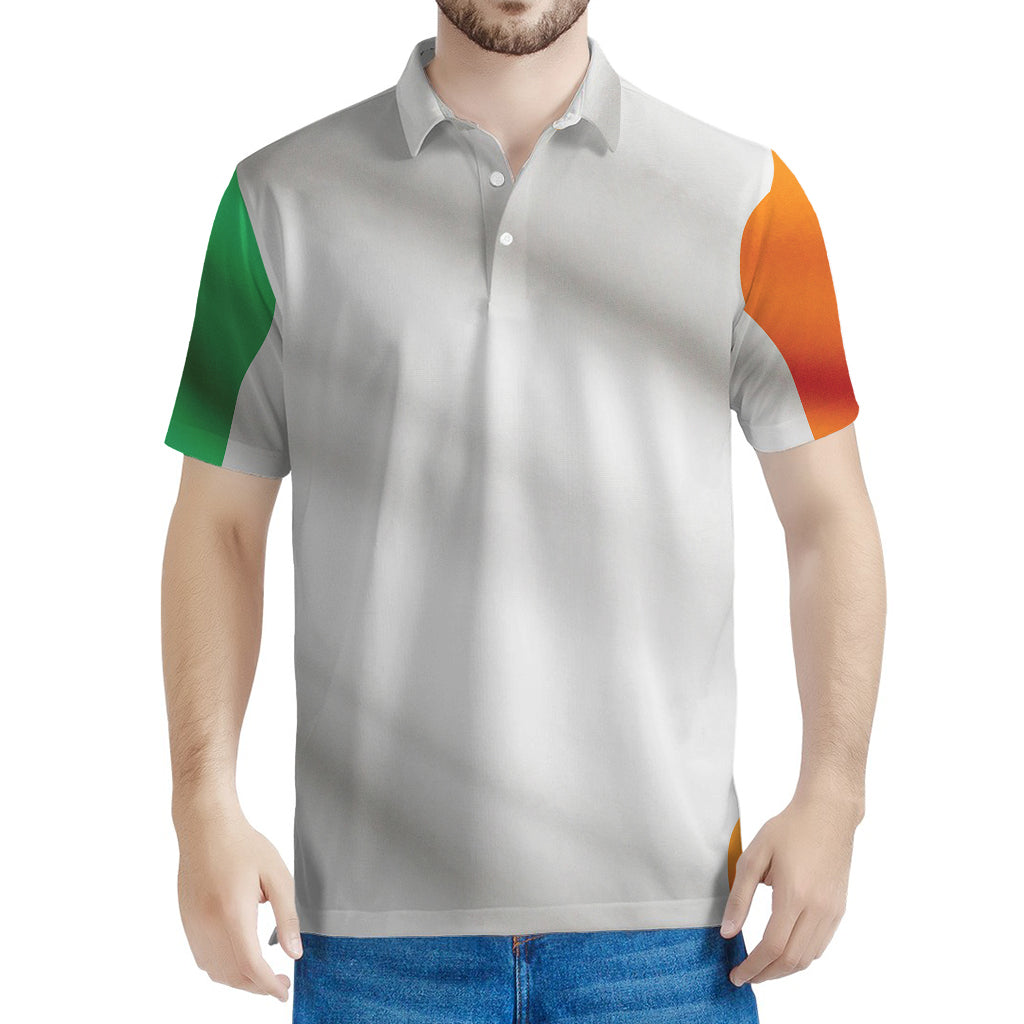 Irish Flag Print Men's Polo Shirt