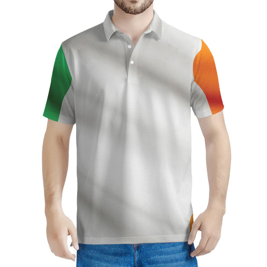 Irish Flag Print Men's Polo Shirt