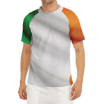 Irish Flag Print Men's Short Sleeve Rash Guard