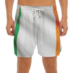 Irish Flag Print Men's Split Running Shorts