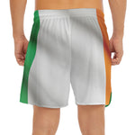 Irish Flag Print Men's Split Running Shorts