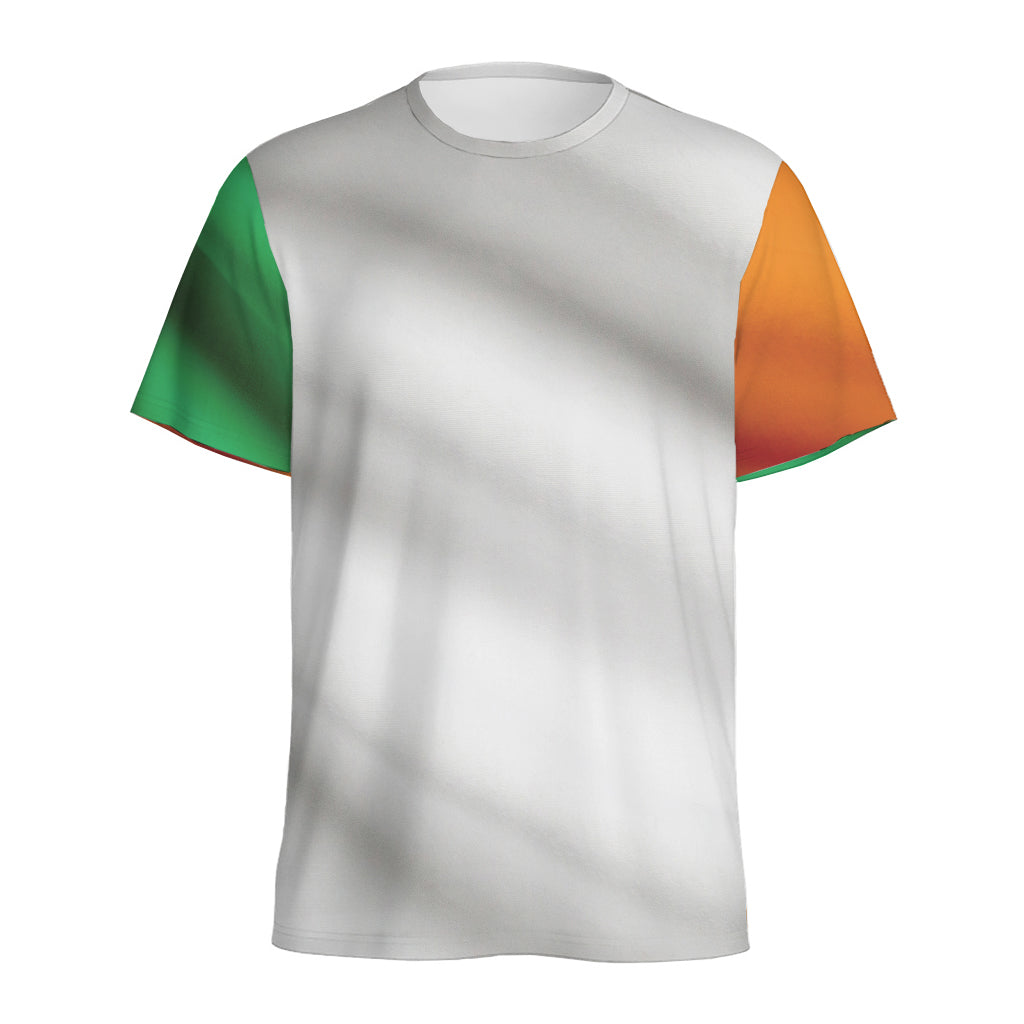 Irish Flag Print Men's Sports T-Shirt