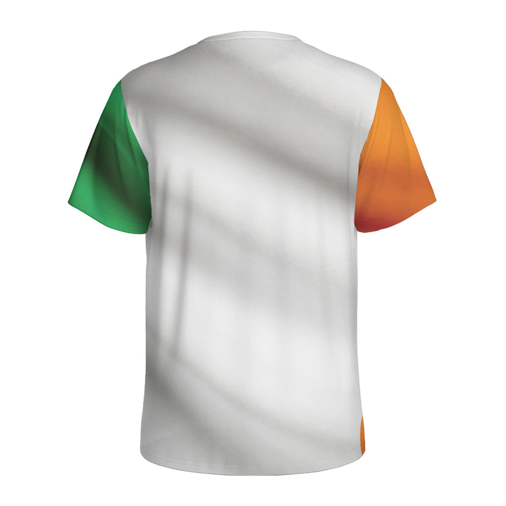 Irish Flag Print Men's Sports T-Shirt