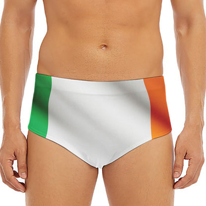 Irish Flag Print Men's Triangle Swim Briefs