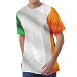 Irish Flag Print Men's Velvet T-Shirt