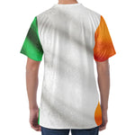 Irish Flag Print Men's Velvet T-Shirt