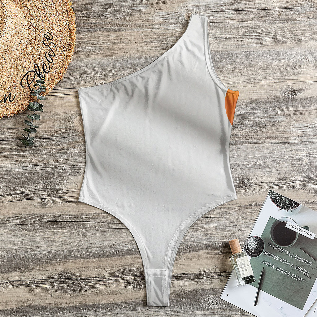 Irish Flag Print One Shoulder Bodysuit
