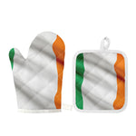 Irish Flag Print Oven Mitt And Pot Holder Set