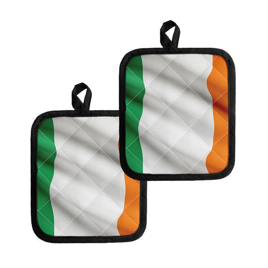 Irish Flag Print Pot Holders